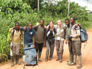 The acoustic monitoring team in the Republic of Congo.