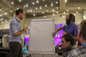 We filled up our board with names for functions, how they could work, and the many datasets they could access.