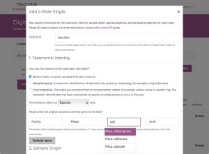 A sample of the new digitisation tools (in preview), which have been used to digitise over 1,500 individual slides